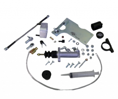 MDL LF Series 62-65 Fairlane Hydraulic Clutch Master Kit, .700" Bore, Black Billet Reservoir